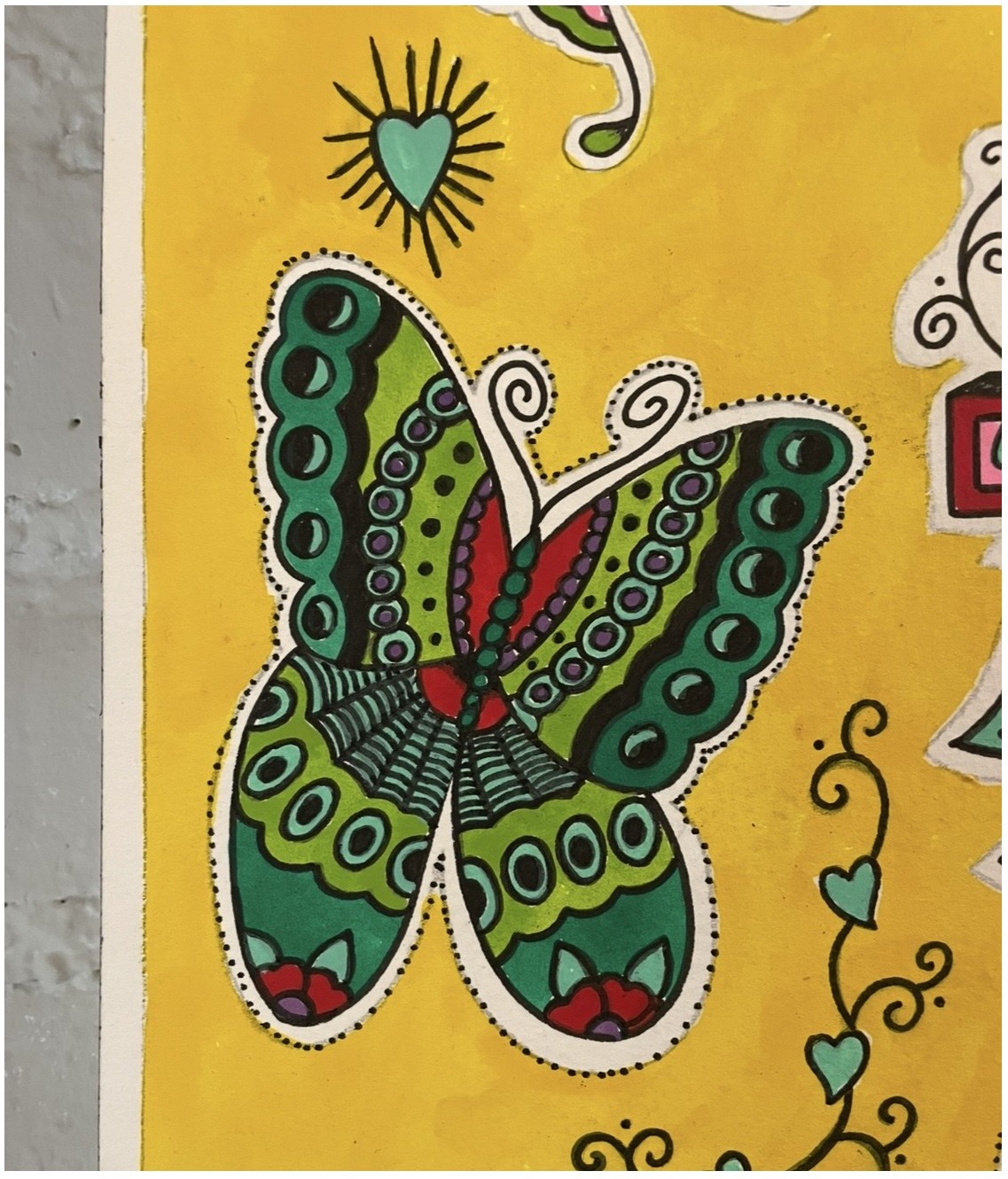 green butterfly