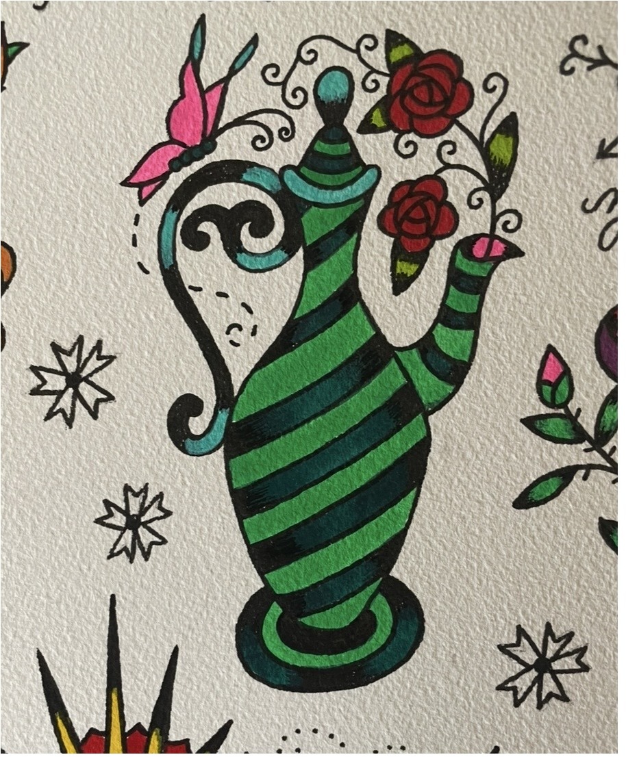 striped teapot