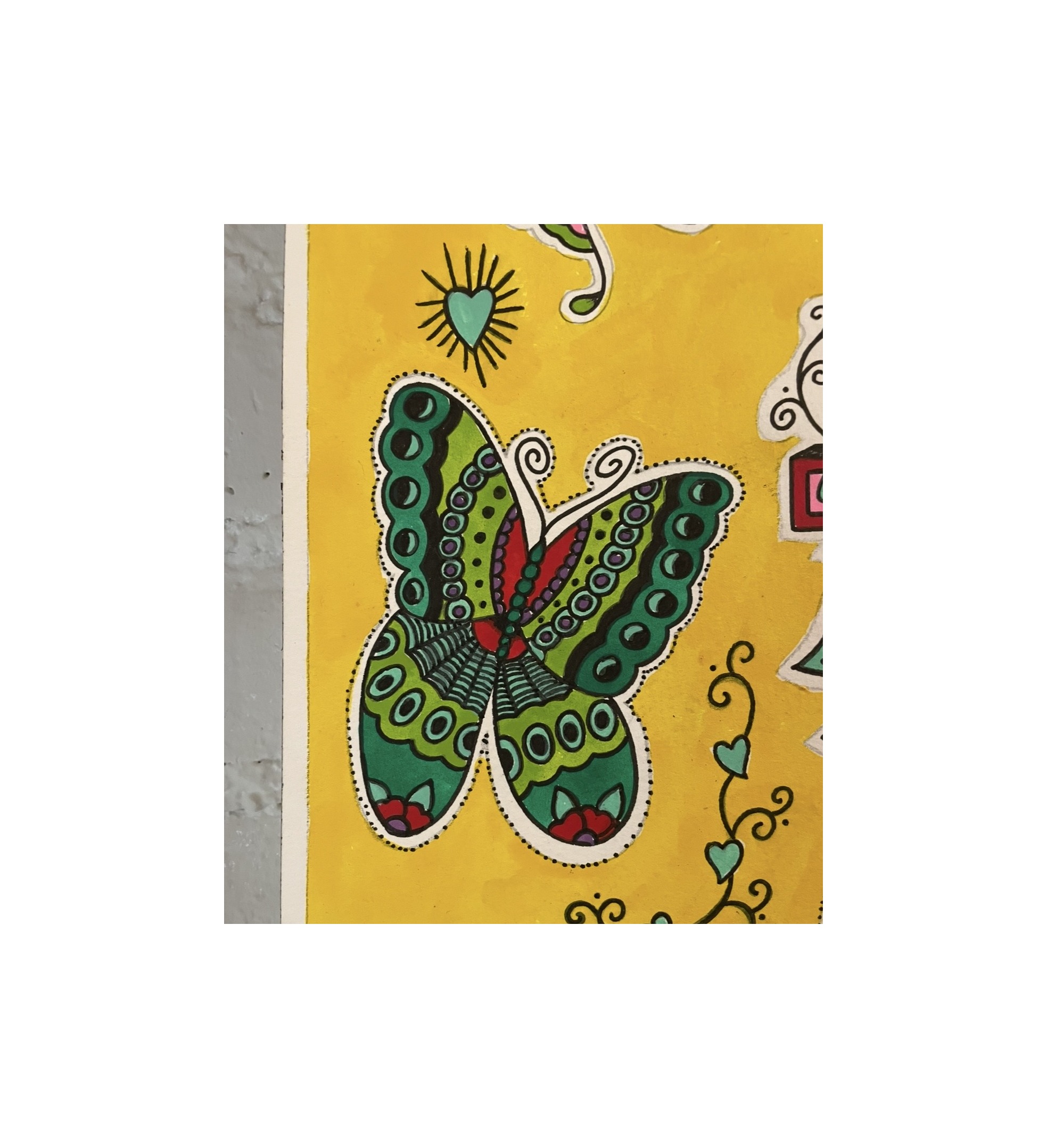 green butterfly
