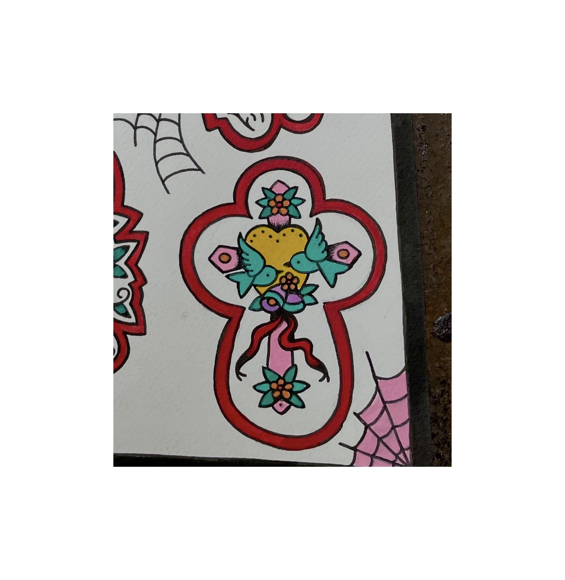 love bird bells cross