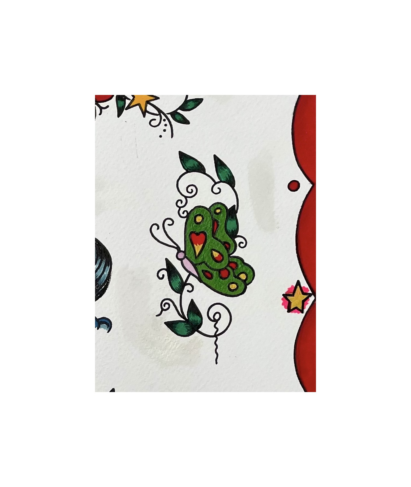 green butterfly charm