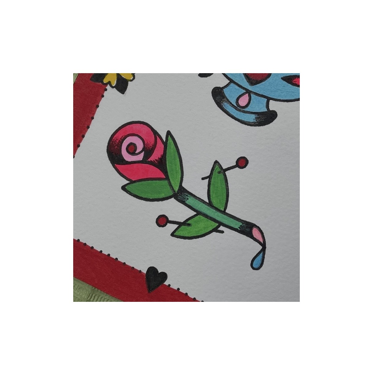 pinned rose